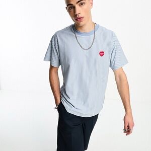Carhartt WIP Light Blue Striped Tee with Red Heart

TERRELL BRAND-PATCH COTTON